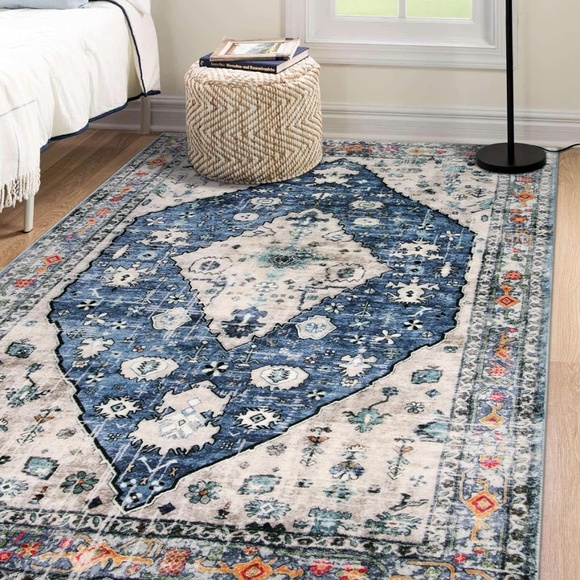 NEW Lahome Area Rug Boho Tribal Rug Throw Rug 4’ x 6’ - Picture 2 of 8